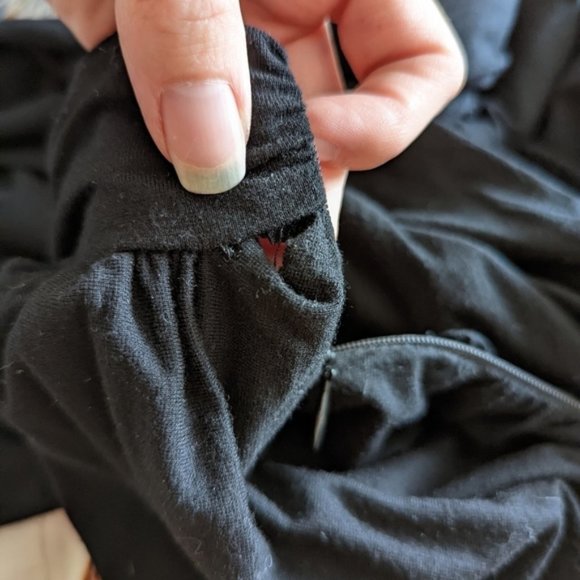 Betsey JOHNSON black jersey knit dress p xs small pockets - Picture 7 of 12